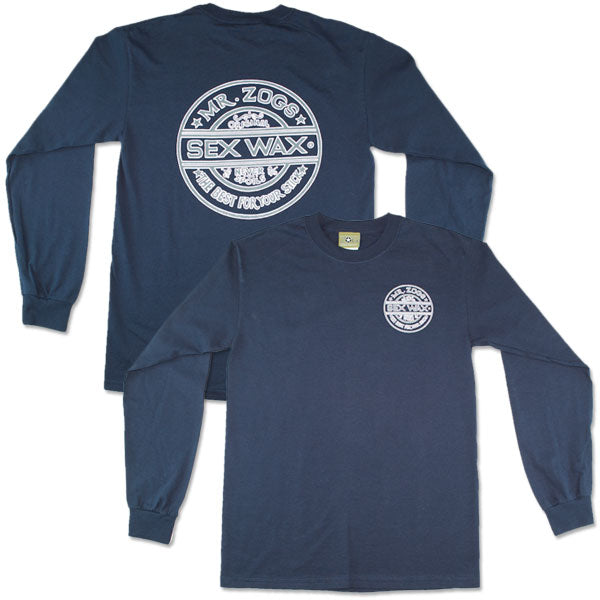 Sexwax Pinstripe: Men's Long Sleeve Navy