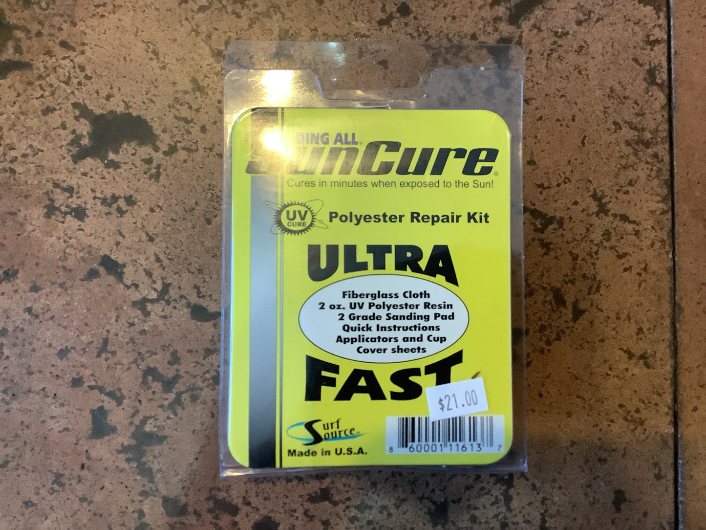 Ding All Sun Cure Ultra Fast Polyester repair Kit