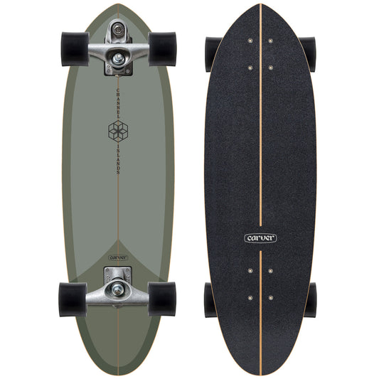 Carver x Channel Islands C7 Raw 32.5“ Mid Sage Surfskate Complete (V5)