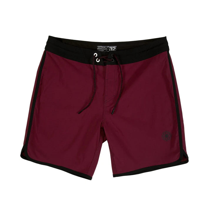 HONEY BUCKET 18" BURGUNDY Octopus Board Shorts