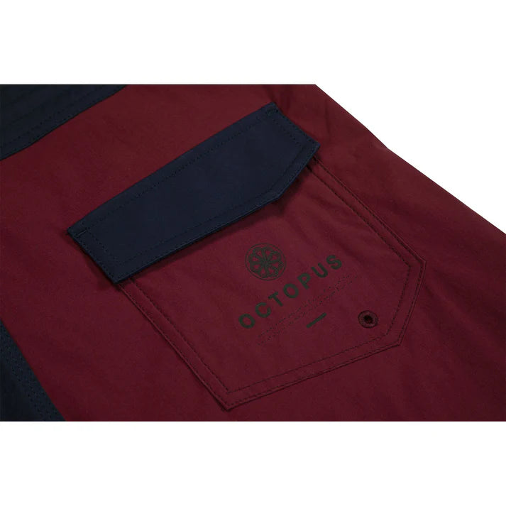 MR. HYDE 18" MIDNIGHT/BURGUNDY Octopus Boardshorts
