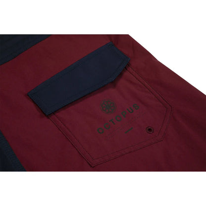 MR. HYDE 18" MIDNIGHT/BURGUNDY Octopus Boardshorts