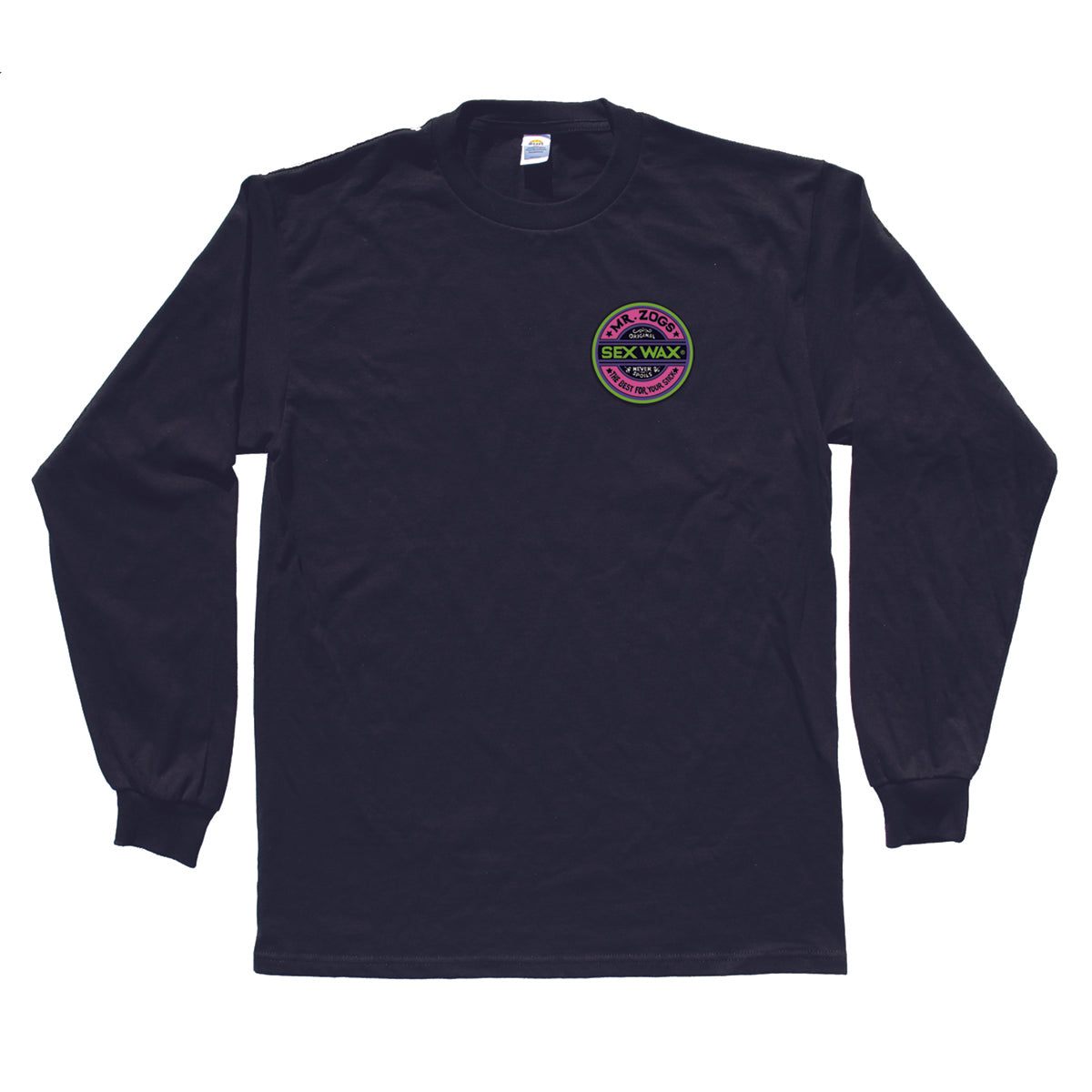 Sexwax Fluoro: Men's Long Sleeve T-Shirt: Black