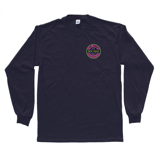 Sexwax Fluoro: Men's Long Sleeve T-Shirt: Black